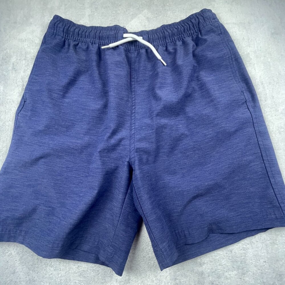 Blue Casual Drawstring Shorts